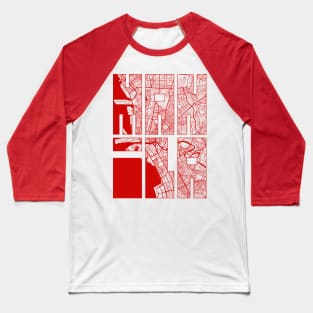 Manila, Philippines City Map Typography - Oriental Baseball T-Shirt